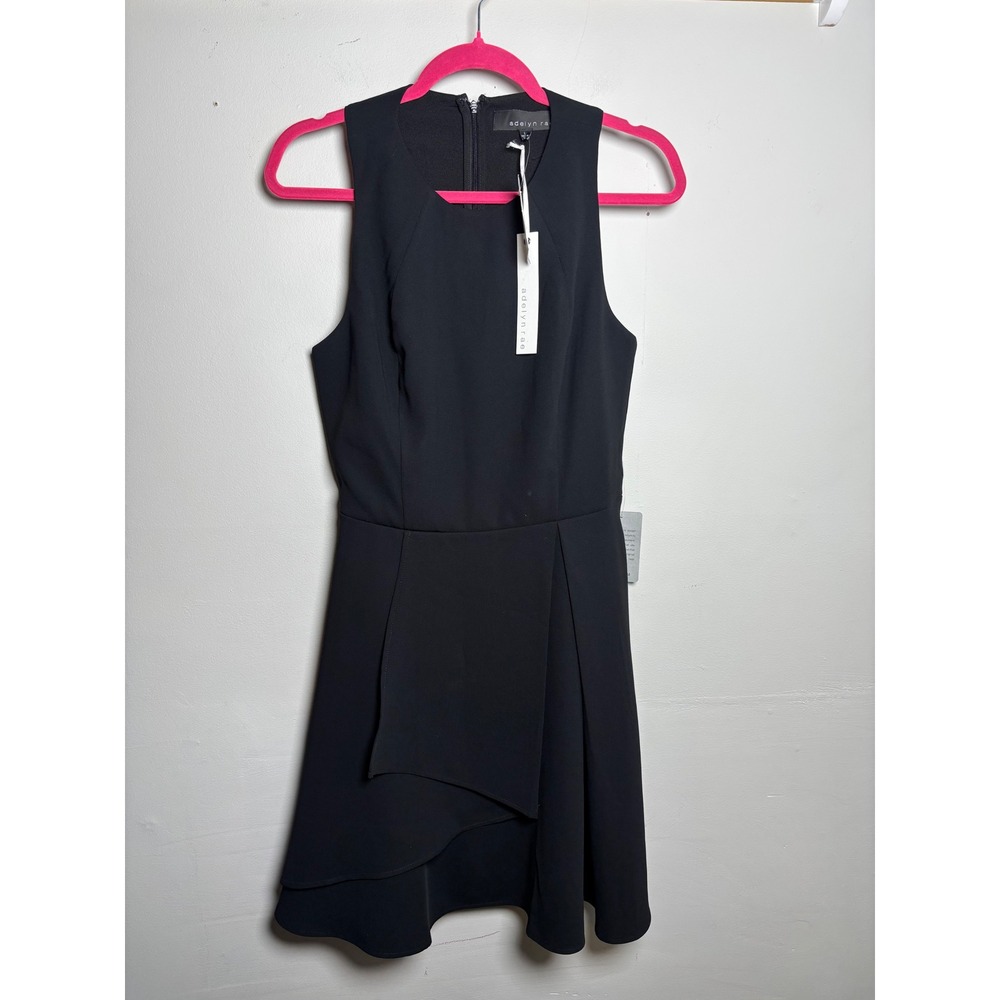 Adelyn Rae NWT Black Asymmetrical Racerback Cocktail Dress L